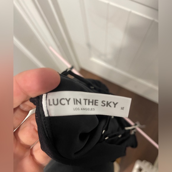 Sandra Mesh Ruched Bodycon Dress in Black- SIZE XL - Picture 5 of 6